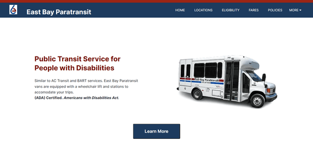 East Bay Paratransit bus